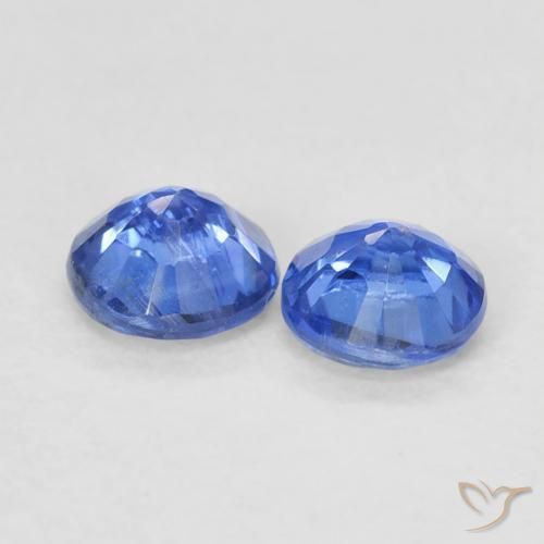 Gemme di Cianite Blu navy medio naturale da 0.71 ct, Rotondo, VS-SI
