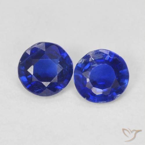 0.52ctw Naturale Blu navy Cianite, Rotondo, SI