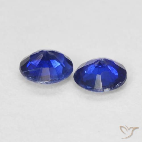 Gemme di Cianite Blu navy naturale da 0.52 ct, Rotondo, SI