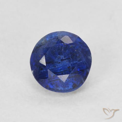 0.38ct Naturale Blu navy Cianite, Rotondo, SI