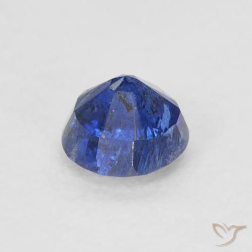 Cianite Blu navy naturale da 0.38 ct, Rotondo, SI