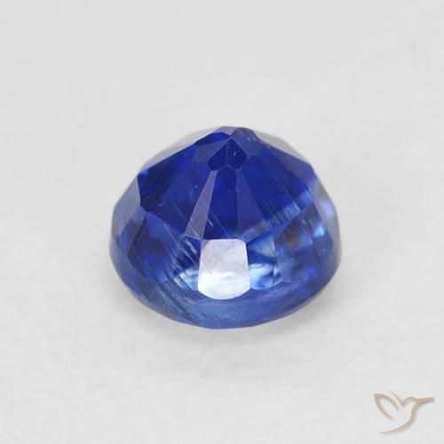 Cianite Blu scuro naturale da 0.51 ct, Rotondo, SI