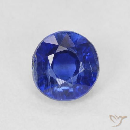 0.45ct Naturale Blu navy Cianite, Rotondo, SI