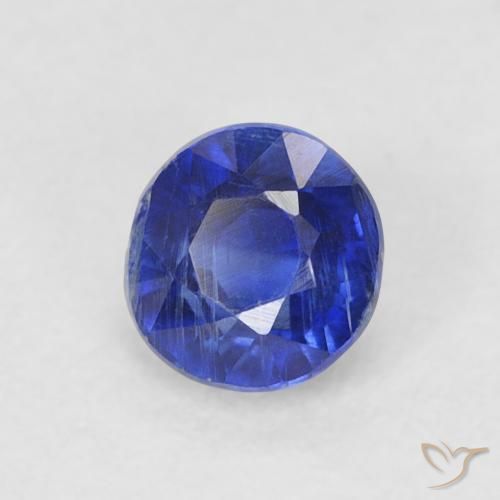 Cianite Blu navy naturale da 0.45 ct, Rotondo, SI