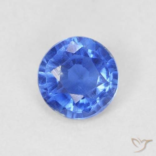 0.31ct Naturale Blu profondo azzurro Cianite, Rotondo, VS-SI