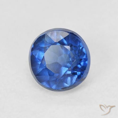 Cianite Blu scuro naturale da 0.48 ct, Rotondo, VS-SI