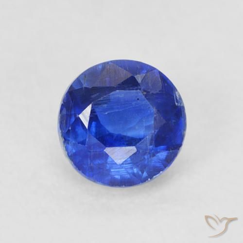 0.47ct Naturale Blu Egiziano Profondo Cianite, Rotondo, VS-SI