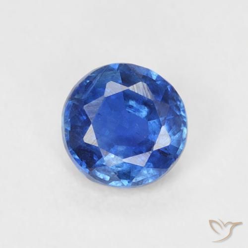 0.32ct Naturale Blu navy chiaro Cianite, Rotondo, SI