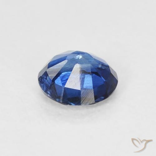 Cianite Blu navy chiaro naturale da 0.32 ct, Rotondo, SI
