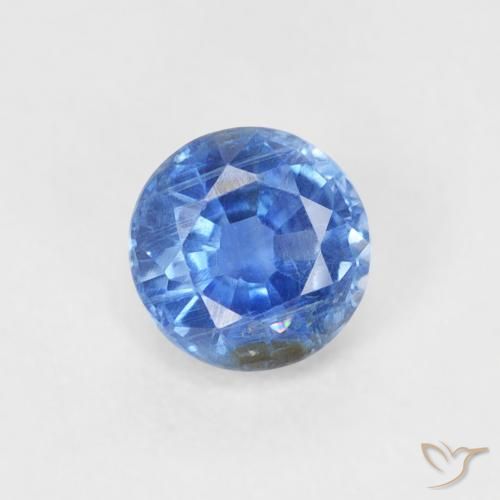 0.36ct Naturale Blu navy chiaro Cianite, Rotondo, SI