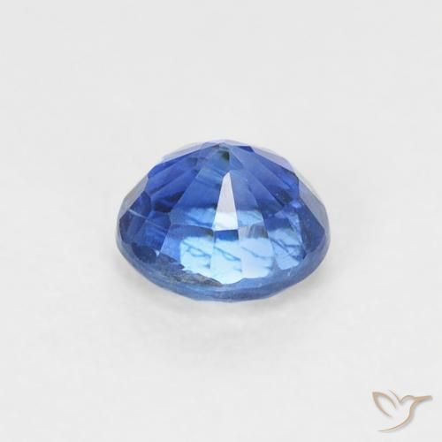 Cianite Blu navy chiaro naturale da 0.36 ct, Rotondo, SI