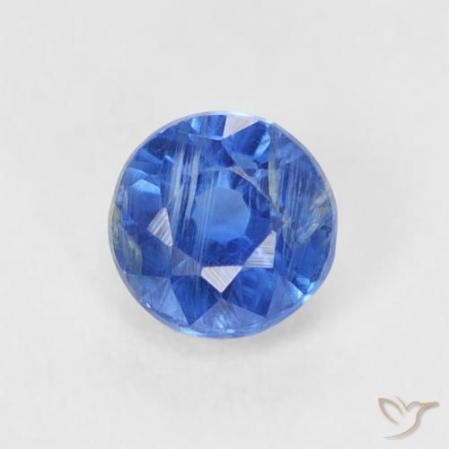 0.45ct Naturale Blu navy chiaro Cianite, Rotondo, SI