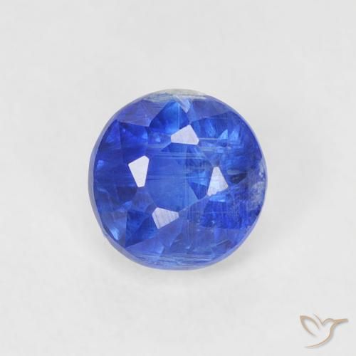 0.43ct Naturale Blu profondo azzurro Cianite, Rotondo, SI