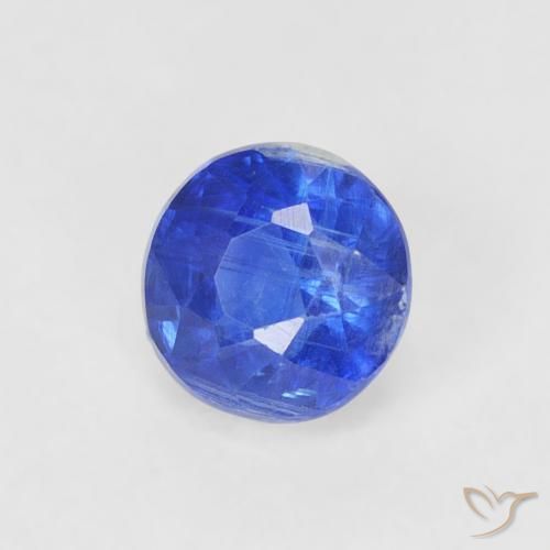 Cianite Blu profondo azzurro naturale da 0.43 ct, Rotondo, SI