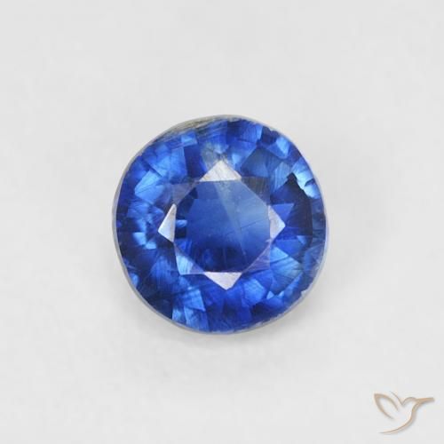 0.34ct Naturale vero blu Cianite, Rotondo, SI