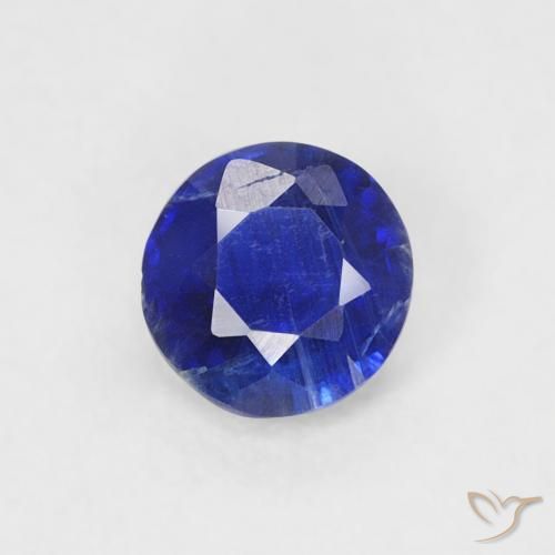 0.32ct Naturale Blu Navy Intenso Cianite, Rotondo, SI, Photo A