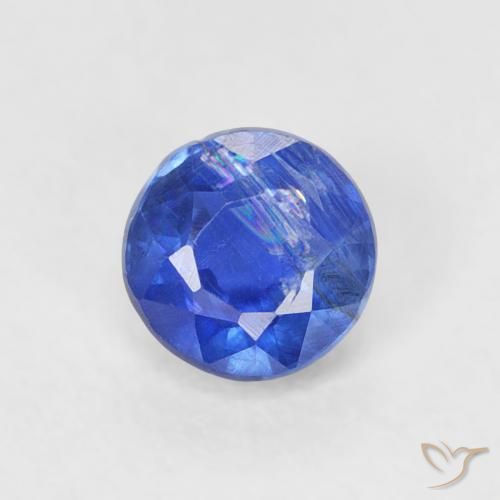 0.39ct Naturale Blu profondo azzurro Cianite, Rotondo, SI