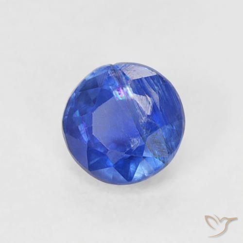 Cianite Blu profondo azzurro naturale da 0.39 ct, Rotondo, SI