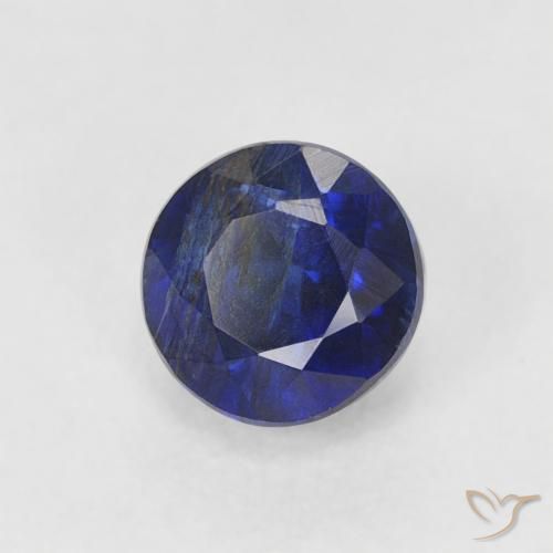 Cianite Blu molto profondo naturale da 0.54 ct, Rotondo, SI