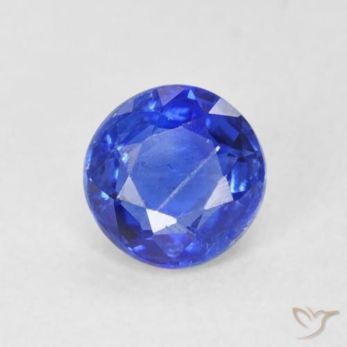 0.67ct Naturale Blu navy Cianite, Rotondo, SI