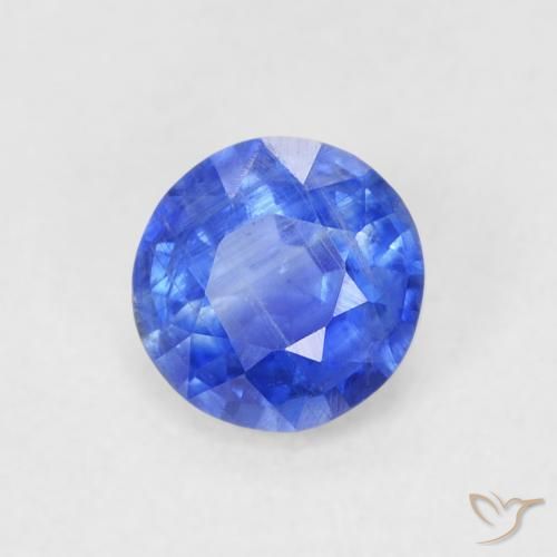 Cianite Blu profondo azzurro naturale da 0.63 ct, Rotondo, SI