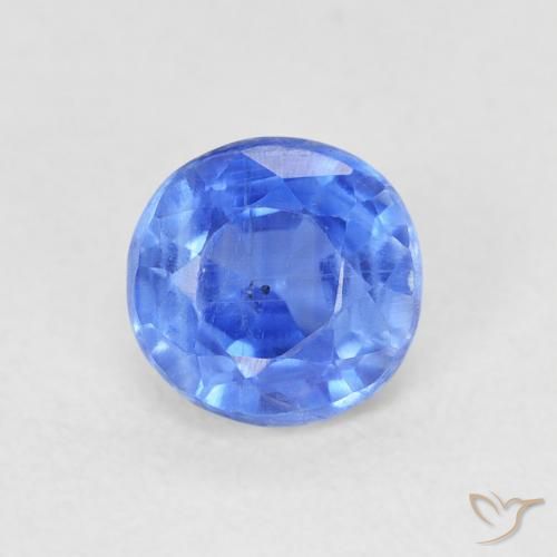 0.77ct Naturale Blu profondo azzurro Cianite, Rotondo, SI