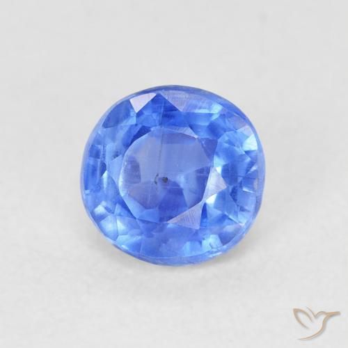 Cianite Blu profondo azzurro naturale da 0.77 ct, Rotondo, SI