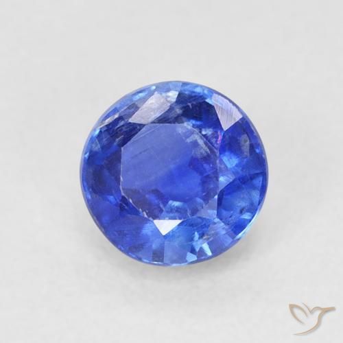 Cianite Blu scuro naturale da 0.83 ct, Rotondo, SI