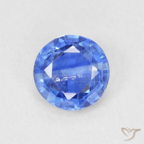 0.70ct Naturale Blu profondo azzurro Cianite, Rotondo, SI