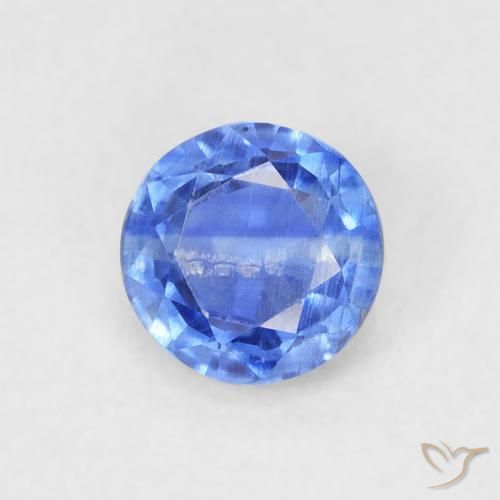 Cianite Blu profondo azzurro naturale da 0.70 ct, Rotondo, SI