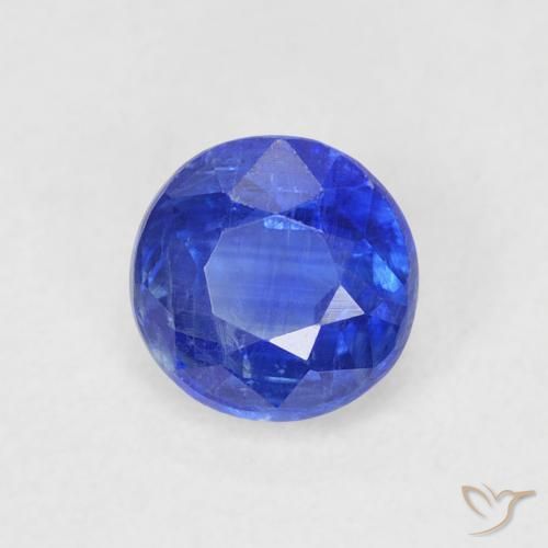 Cianite Blu navy naturale da 0.75 ct, Rotondo, SI