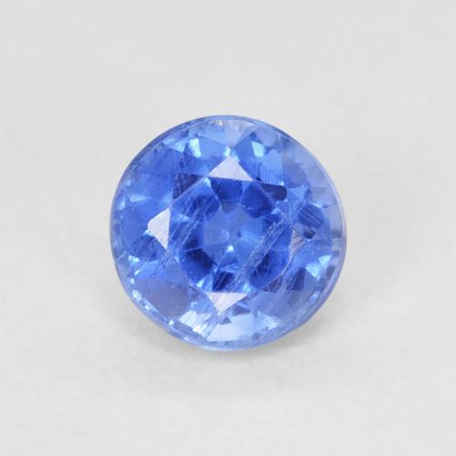 0.71ct Naturale Blu profondo azzurro Cianite, Rotondo, SI