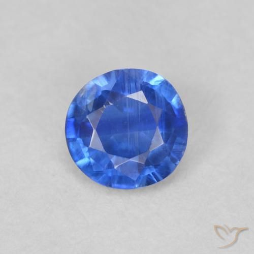 0.31ct Naturale Blu profondo azzurro Cianite, Rotondo, VS-SI