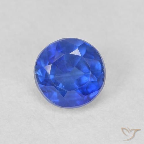 0.45ct Naturale Blu profondo azzurro Cianite, Rotondo, VS-SI