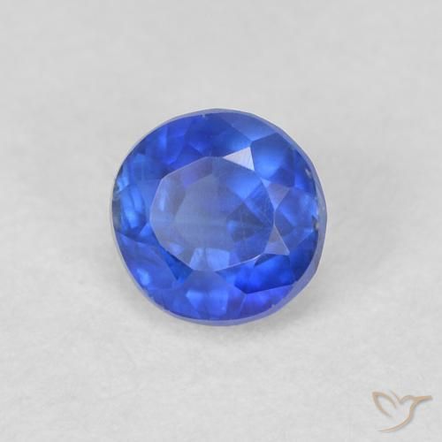 Cianite Blu profondo azzurro naturale da 0.45 ct, Rotondo, VS-SI