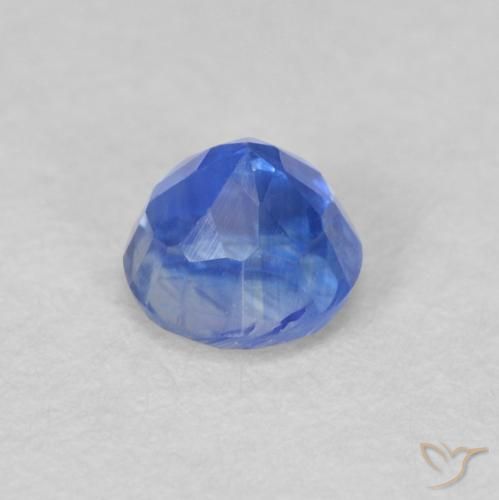 Cianite Blu profondo azzurro naturale da 0.45 ct, Rotondo, VS-SI