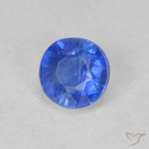 Cianite Blu profondo azzurro naturale da 0.46 ct, Rotondo, VS-SI