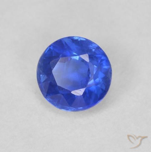 Cianite Blu profondo azzurro naturale da 0.43 ct, Rotondo, VS-SI