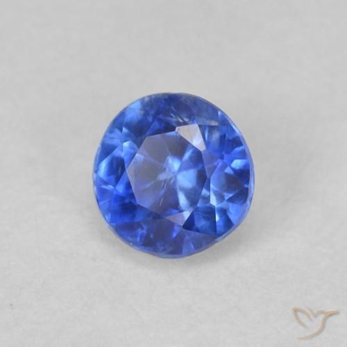 Cianite Blu profondo azzurro naturale da 0.40 ct, Rotondo, VS-SI