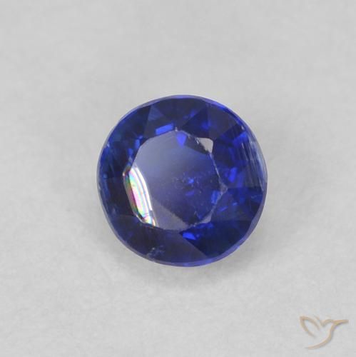 Cianite Blu molto profondo naturale da 0.45 ct, Rotondo, VS-SI