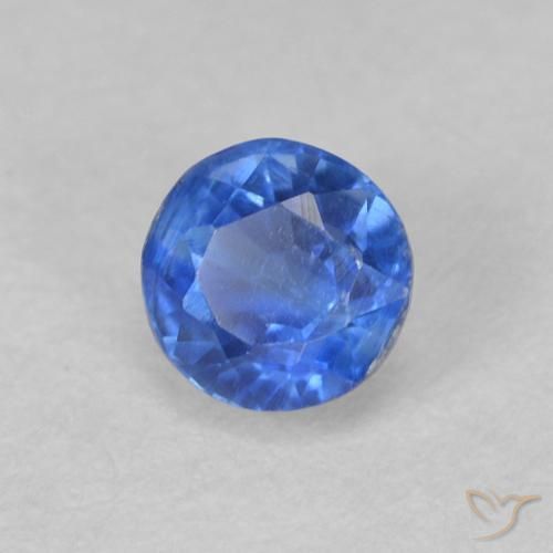 Cianite Blu acceso naturale da 0.48 ct, Rotondo, VS-SI