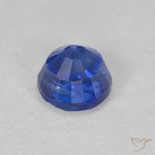 Cianite Blu acceso naturale da 0.48 ct, Rotondo, VS-SI