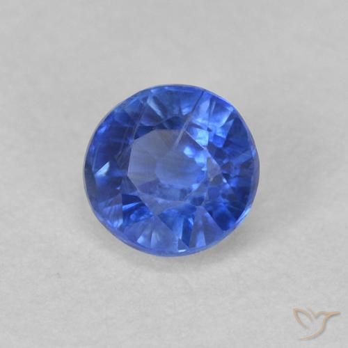Cianite Blu profondo azzurro naturale da 0.47 ct, Rotondo, VS-SI