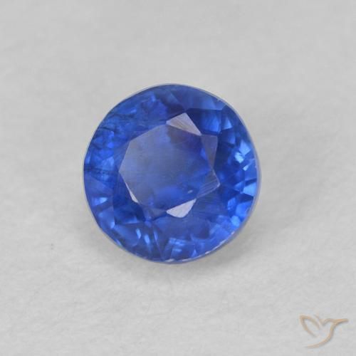 Cianite Blu scuro naturale da 0.51 ct, Rotondo, SI