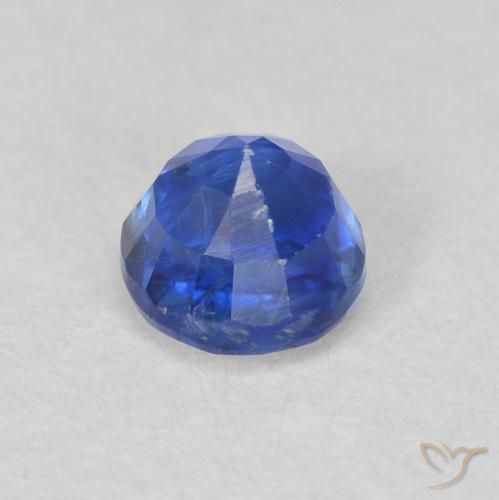 Cianite Blu scuro naturale da 0.51 ct, Rotondo, SI