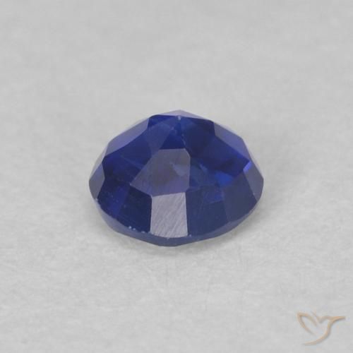 Cianite Blu Navy Intenso naturale da 0.40 ct, Rotondo, VS-SI