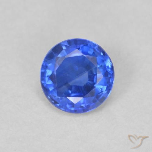 0.35ct Naturale Blu profondo azzurro Cianite, Rotondo, VS-SI