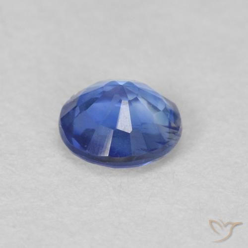 Cianite Blu profondo azzurro naturale da 0.35 ct, Taglio rotondo, VS-SI