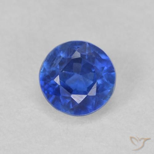 0.52ct Naturale vero blu Cianite, Rotondo, VS-SI