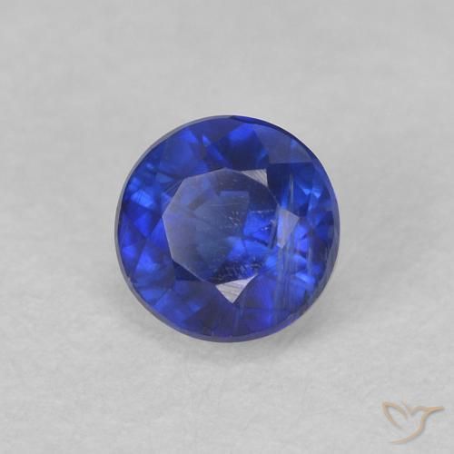 Cianite Blu elettrico naturale da 0.52 ct, Rotondo, VS-SI